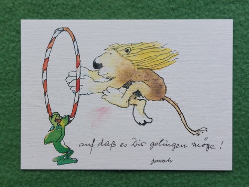 Postkarte janosch auf dass - "...auf,